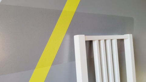 Transparente Leitplanke Wall PRO™ 50 x 120 cm, farblos, durchsichtige, dicke Folie