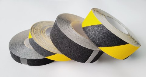 Żółto-czarna taśma GRIP antypoślizgowa 5cm x 1,0m