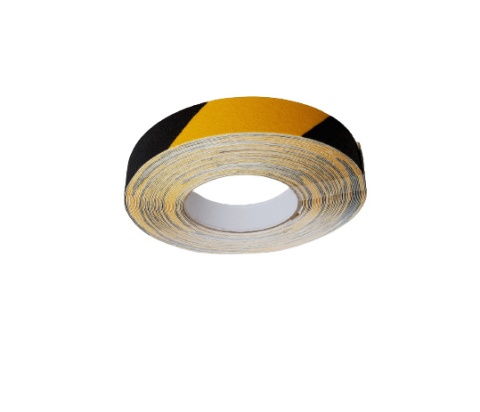 Żółto-czarna taśma GRIP antypoślizgowa 2,5cm x 1,0m