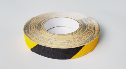 Żółto-czarna taśma GRIP antypoślizgowa 2,5cm x 0,5m